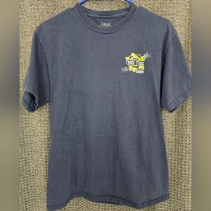 Blue Short Sleeve Tee Casual Cotton